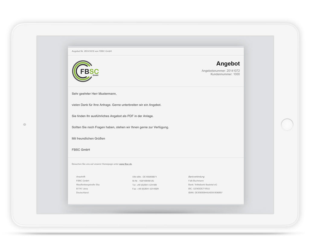 E-Mailtexte slim (Set) für JTL Druckvorlagen 2.0