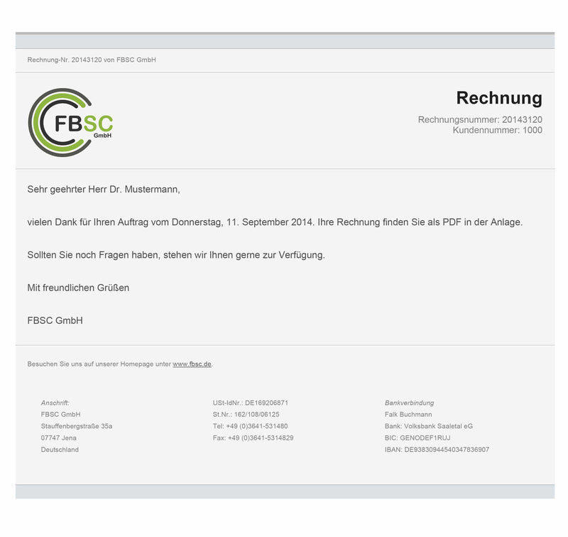 E-Mailtexte slim (Set) für JTL Druckvorlagen 2.0
