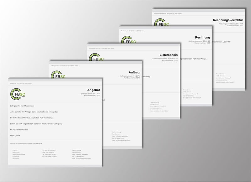 E-Mailtexte slim (Set) für JTL Druckvorlagen 2.0