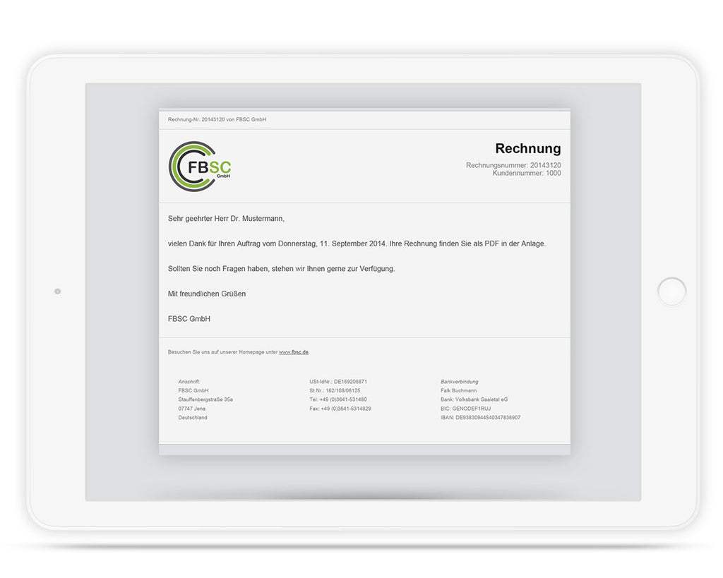 E-Mailtexte slim (Set) für JTL Druckvorlagen