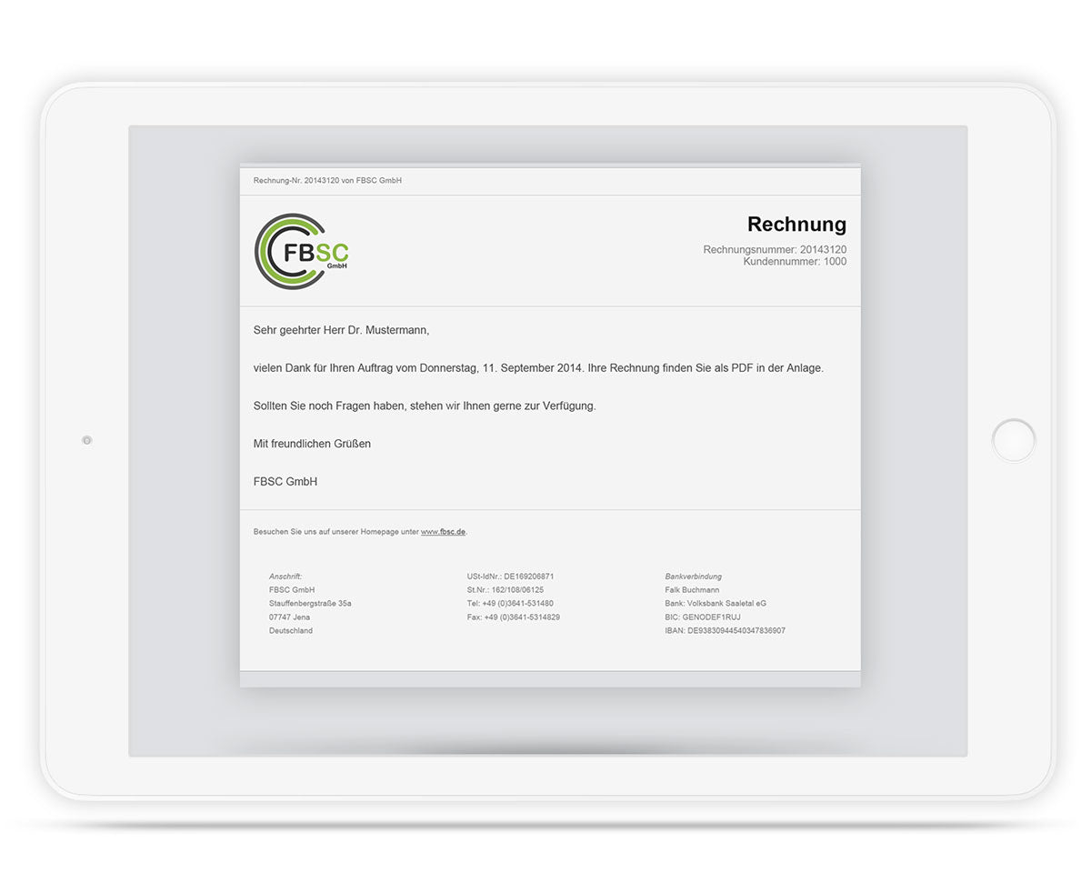 E-Mailtexte slim (Set) für JTL Druckvorlagen 2.0