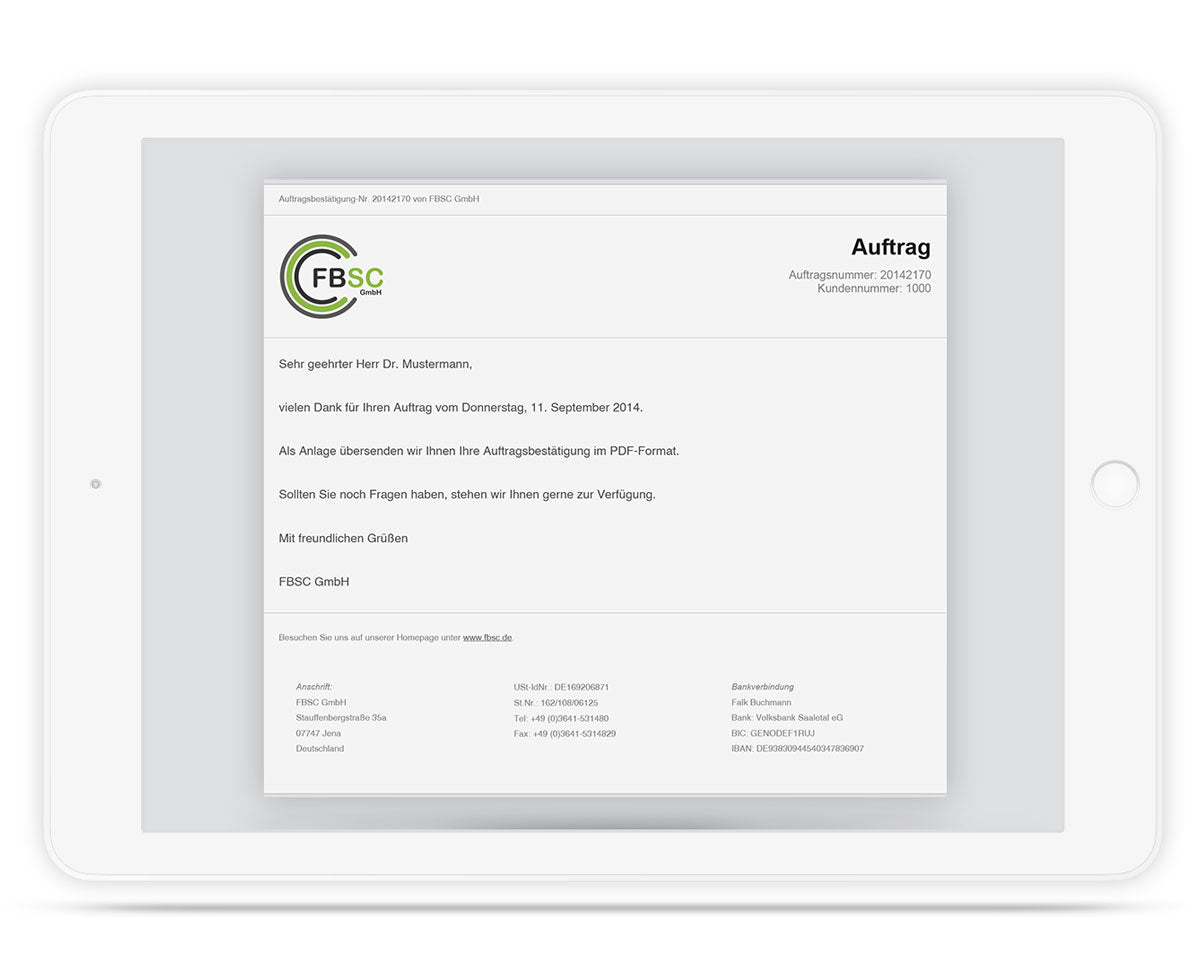 E-Mailtexte slim (Set) für JTL Druckvorlagen