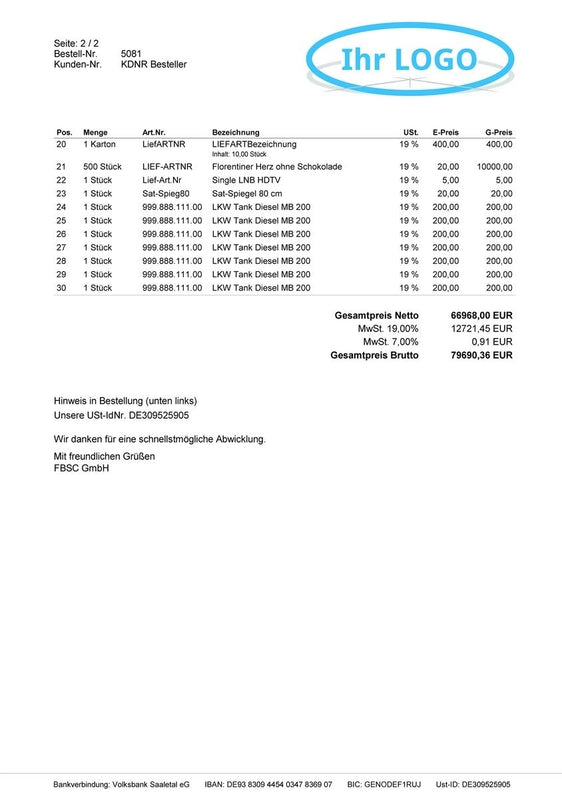 LIEFERANTENBESTELLUNG für JTL-Wawi - BASIC