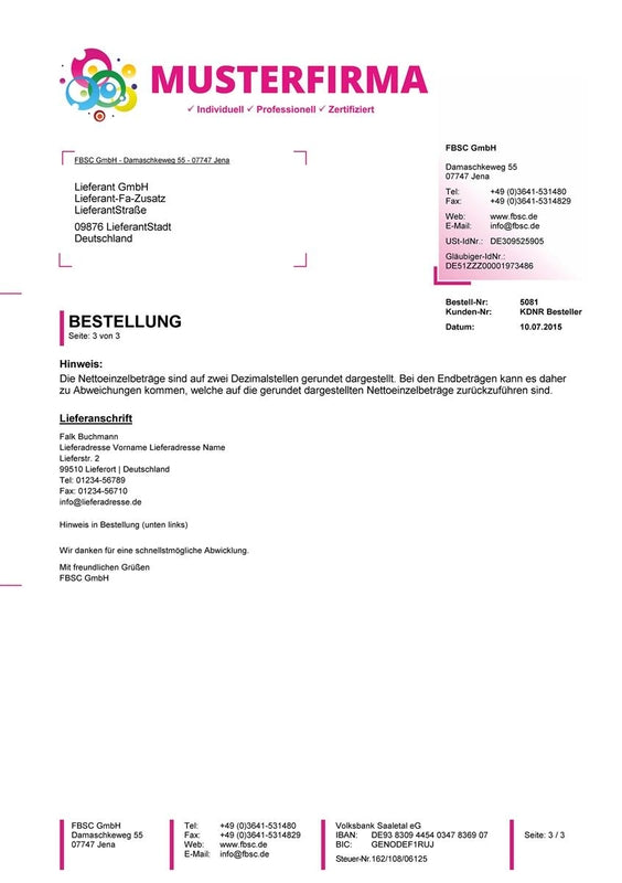 LIEFERANTENBESTELLUNG für JTL-Wawi - CREATIV