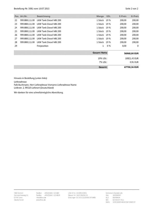 LIEFERANTENBESTELLUNG für JTL-Wawi - EXCELLENT