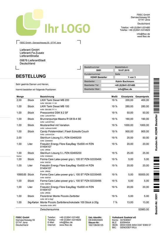 LIEFERANTENBESTELLUNG für JTL-Wawi - PREMIUM