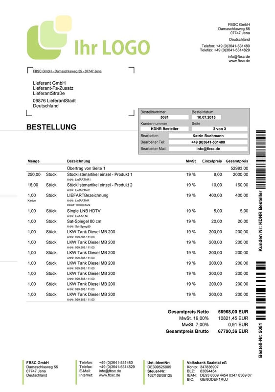 LIEFERANTENBESTELLUNG für JTL-Wawi - PREMIUM
