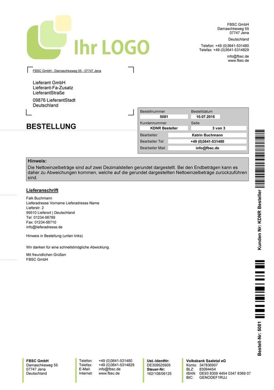 LIEFERANTENBESTELLUNG für JTL-Wawi - PREMIUM