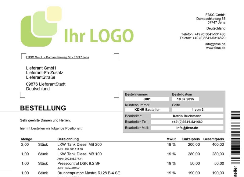 LIEFERANTENBESTELLUNG für JTL-Wawi - PREMIUM