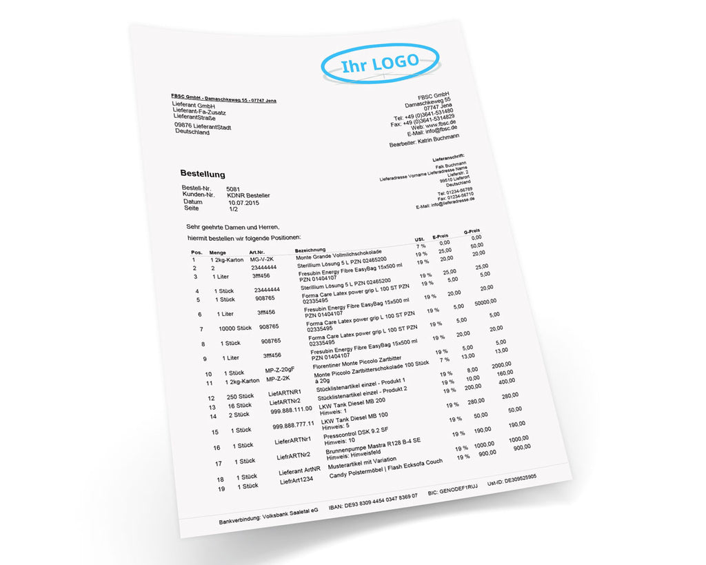 LIEFERANTENBESTELLUNG für JTL-Wawi - BASIC