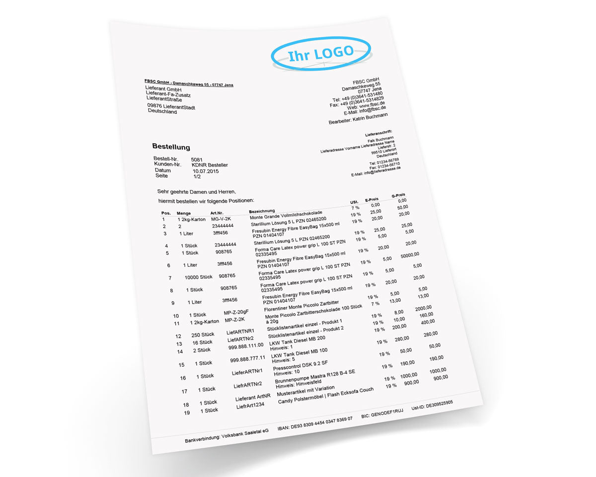 LIEFERANTENBESTELLUNG für JTL-Wawi - BASIC