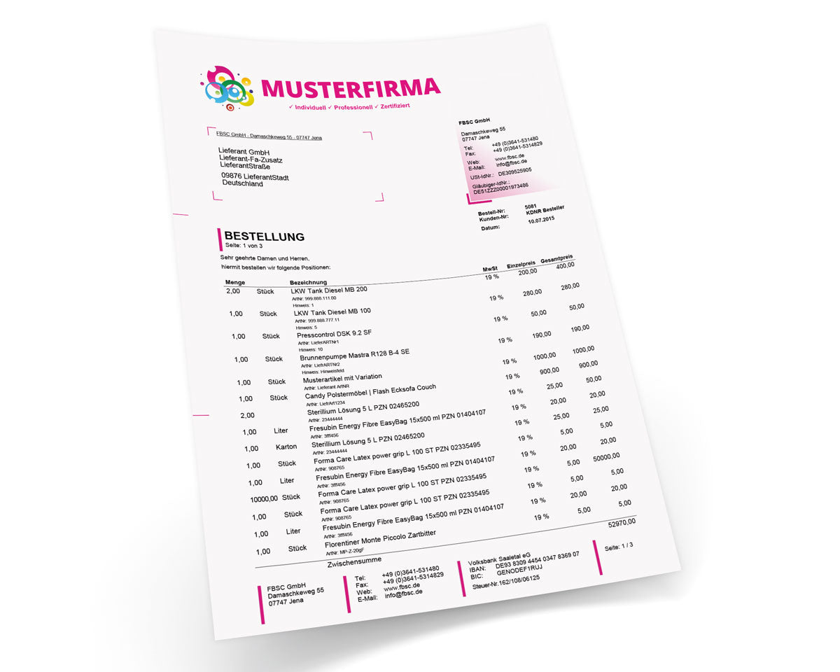 LIEFERANTENBESTELLUNG für JTL-Wawi - CREATIV