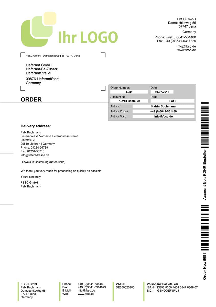 LIEFERANTENBESTELLUNG für JTL-Wawi - PREMIUM englisch