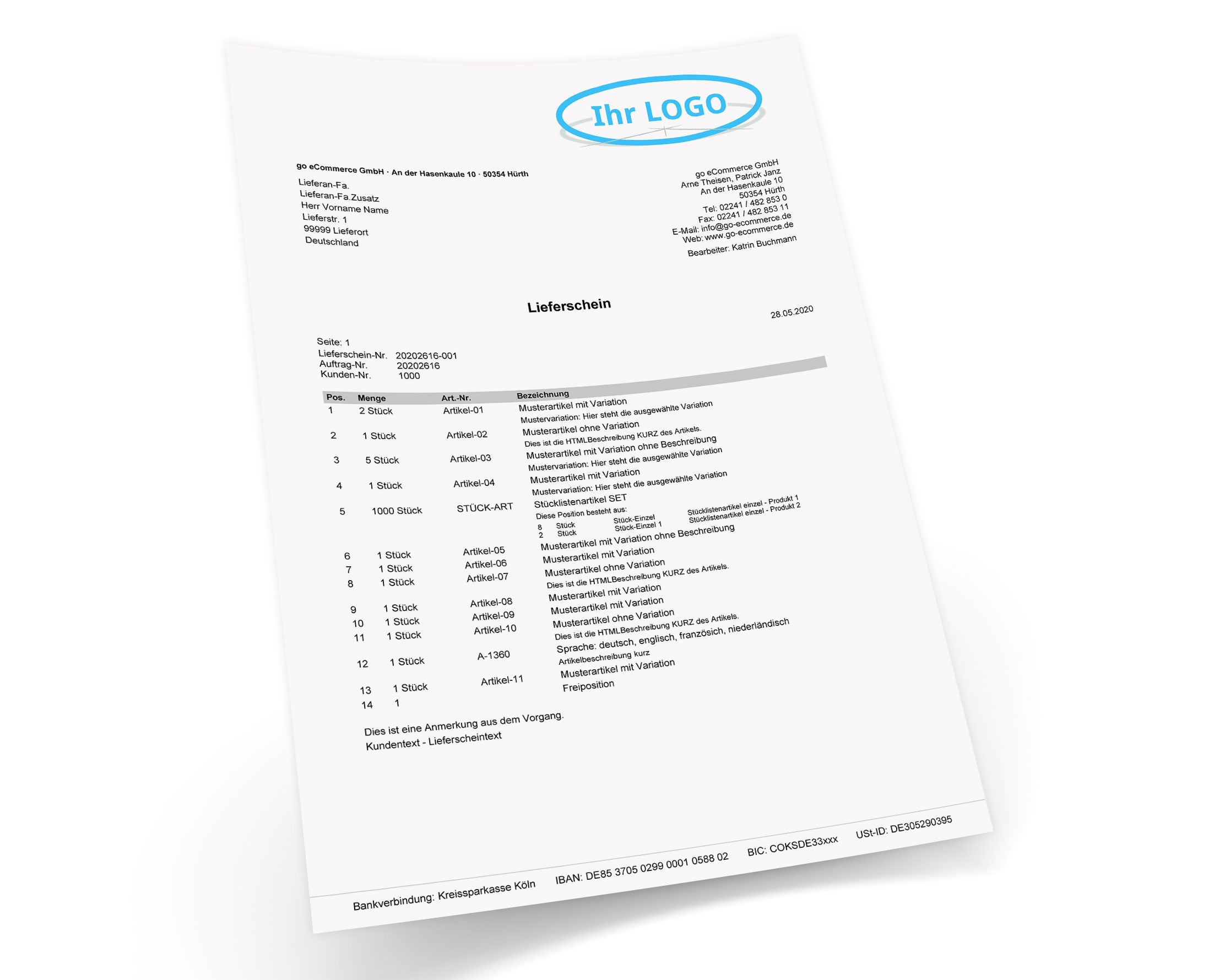 Druckvorlage LIEFERSCHEIN 2.0