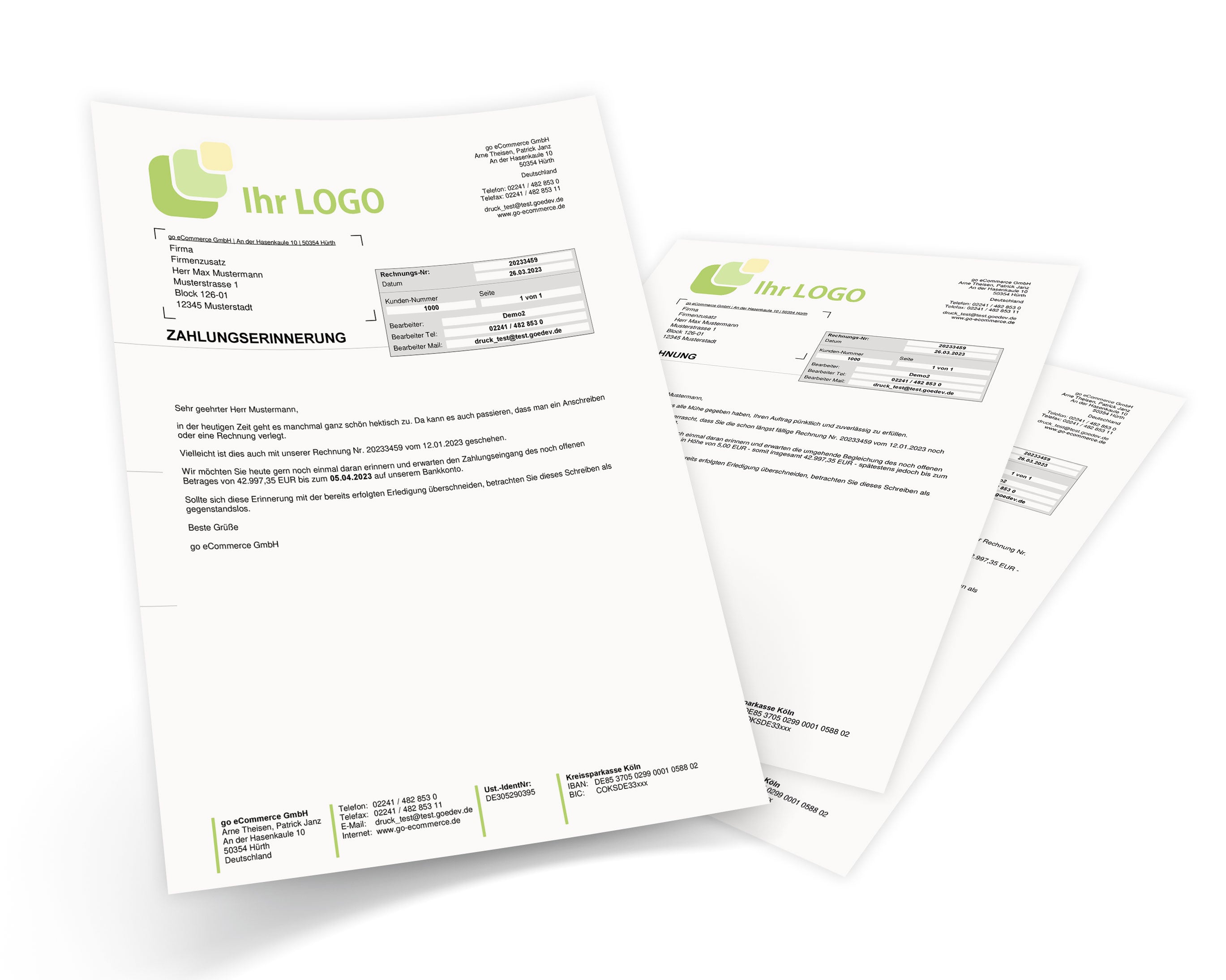 JTL Druckvorlagen (Set) MAHNUNG für JTL Wawi -PREMIUM 2.0