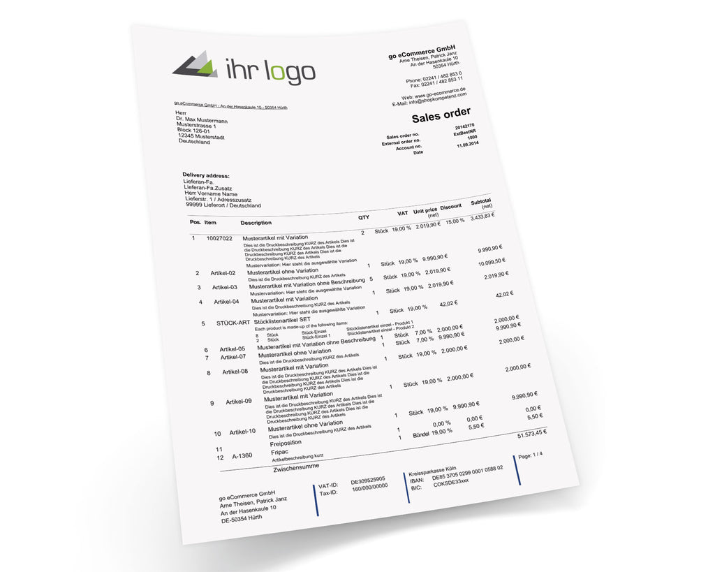 JTL Druckvorlagen (Set) FLEXIBLE - B2B/B2C englisch 2.0