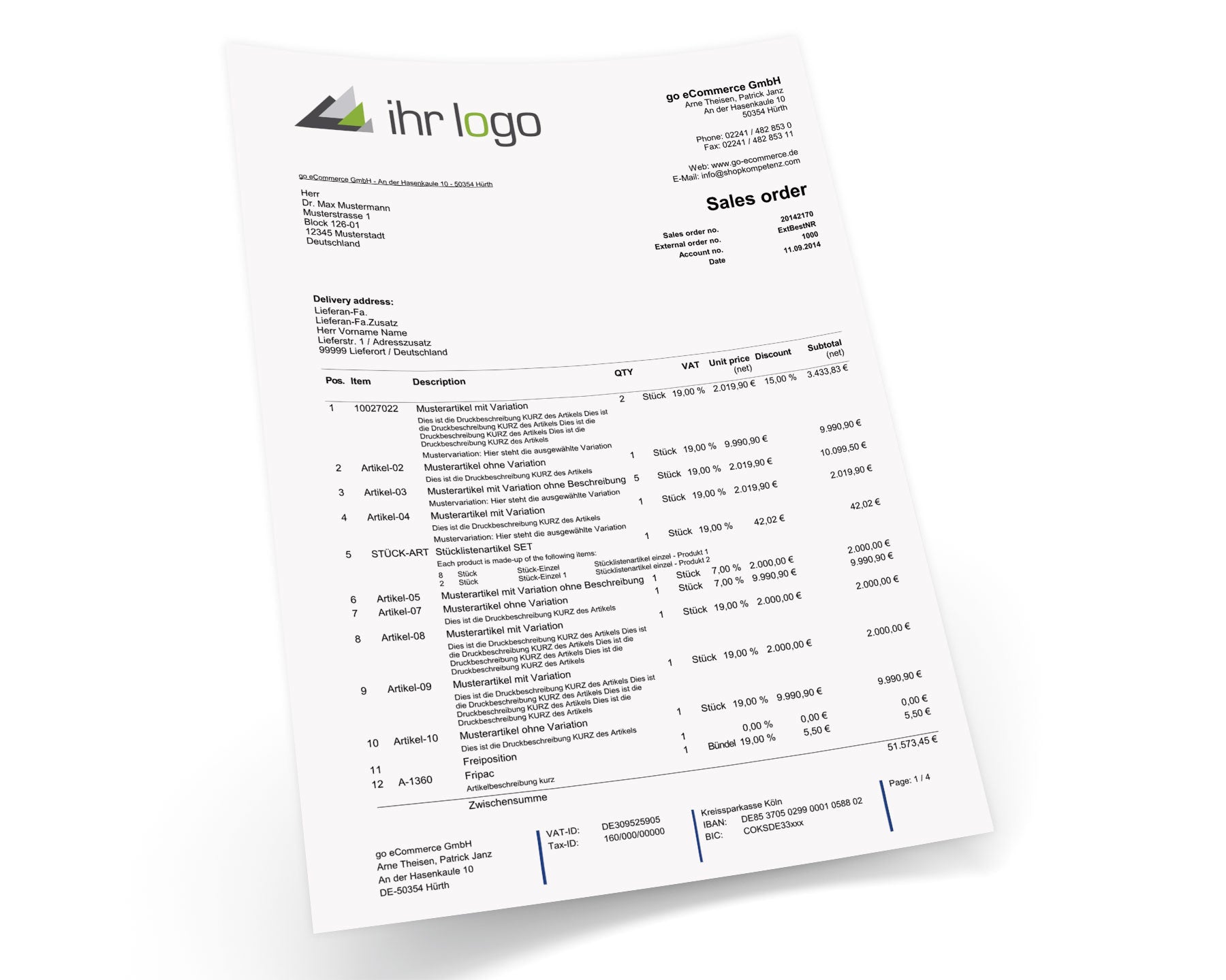 JTL Druckvorlagen (Set) FLEXIBLE - B2B/B2C englisch 2.0