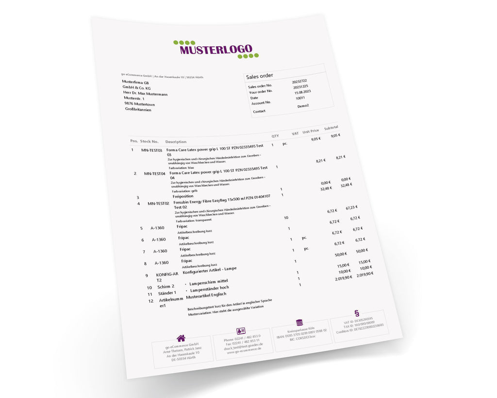 JTL Druckvorlagen (Set) JUSTFINE englisch 2.0