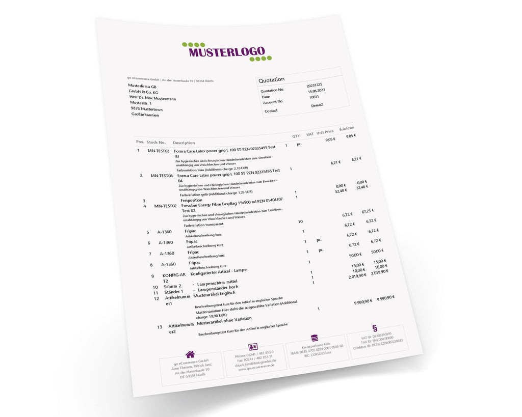 JTL Druckvorlagen (Set) JUSTFINE englisch 2.0