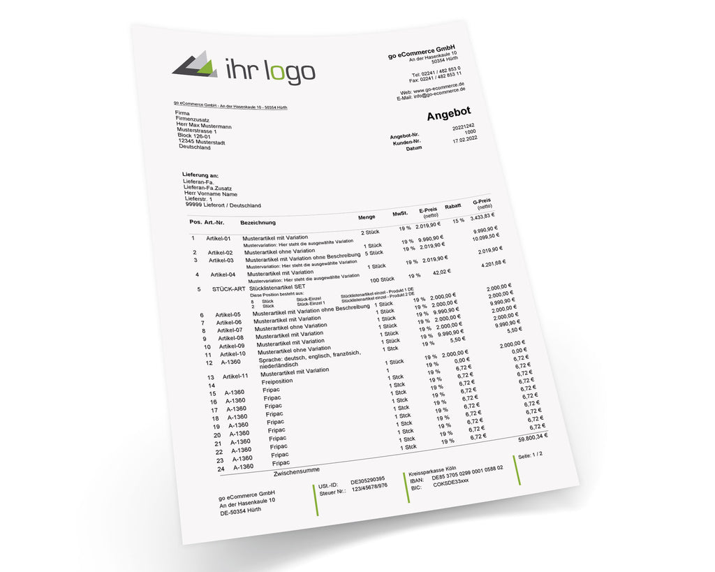 JTL Druckvorlagen (Set) FLEXIBLE - B2B/B2C 2.0