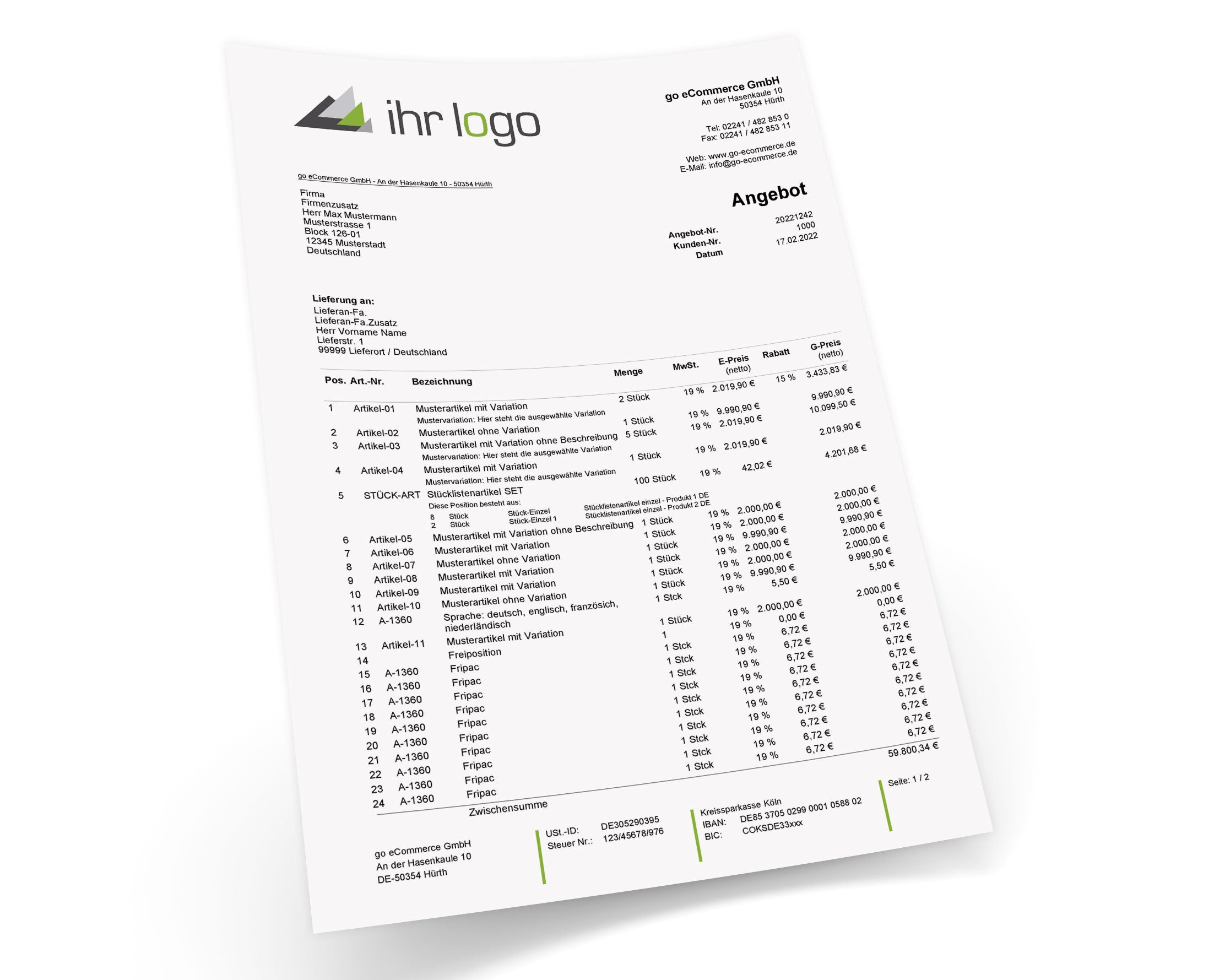 JTL Druckvorlagen (Set) FLEXIBLE - B2B/B2C 2.0