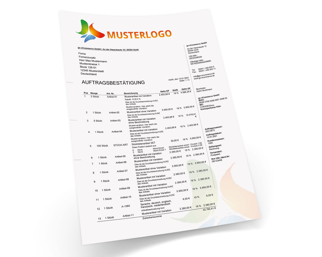 JTL Druckvorlagen (Set) BUSINESS 2.0