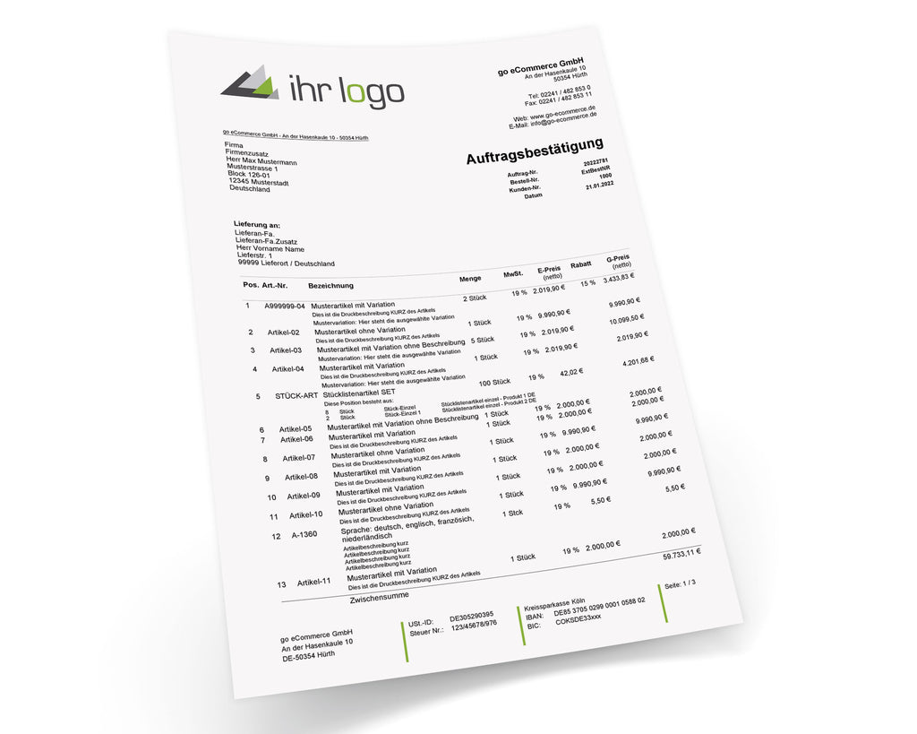 JTL Druckvorlagen (Set) FLEXIBLE - B2B/B2C 2.0