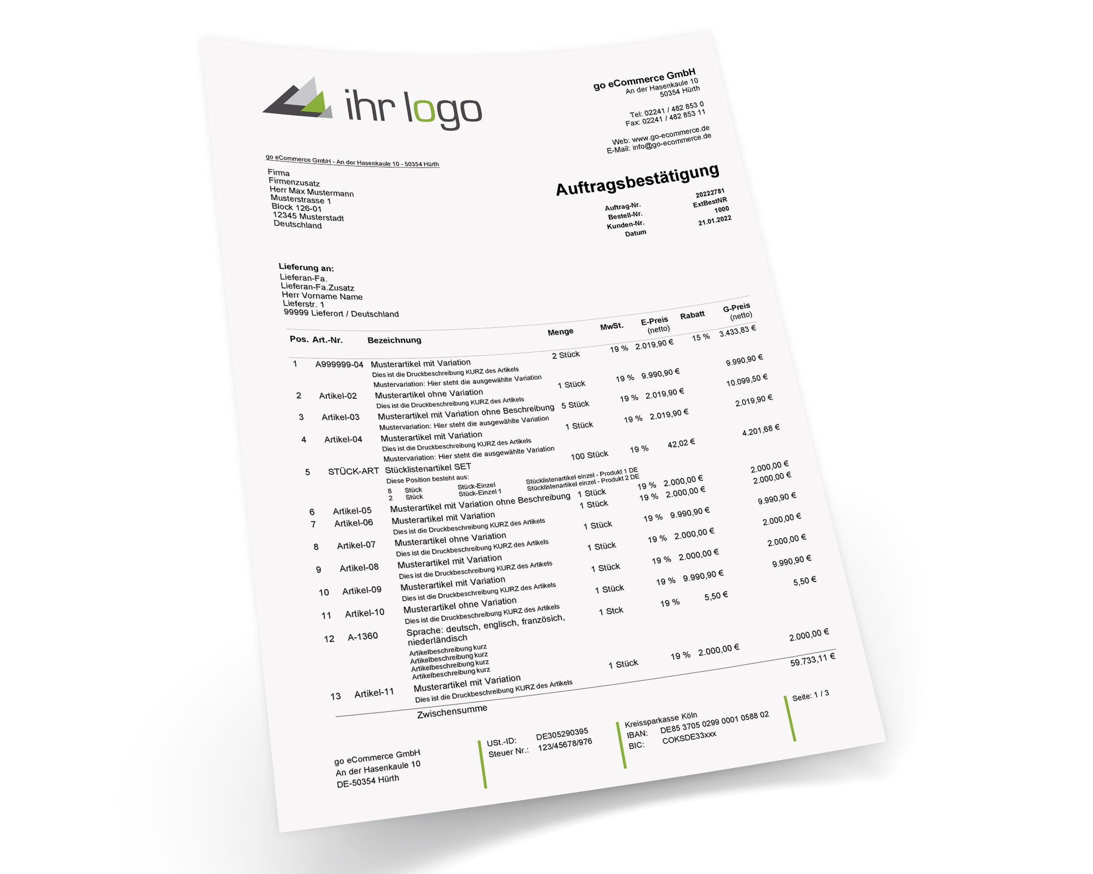 JTL Druckvorlagen (Set) FLEXIBLE - B2B/B2C 2.0