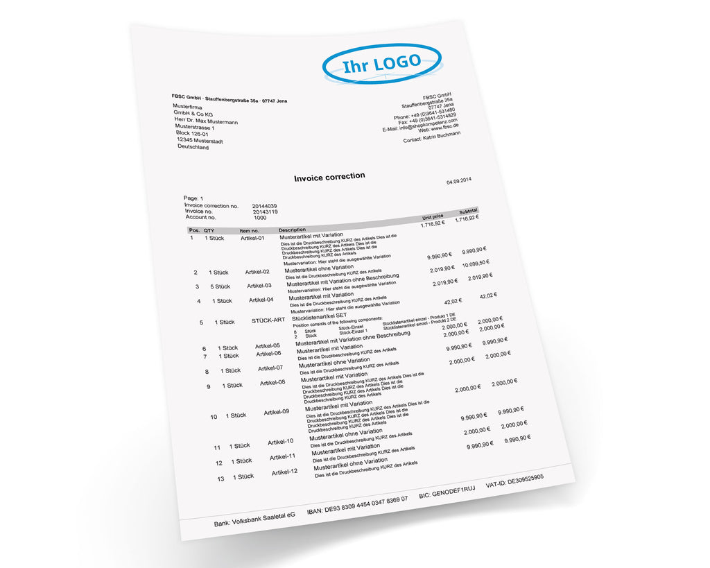 JTL Druckvorlagen (Set) BASIC englisch 2.0