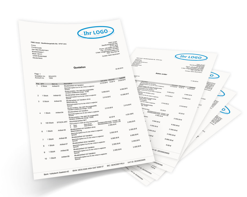 JTL Druckvorlagen (Set) BASIC englisch 2.0