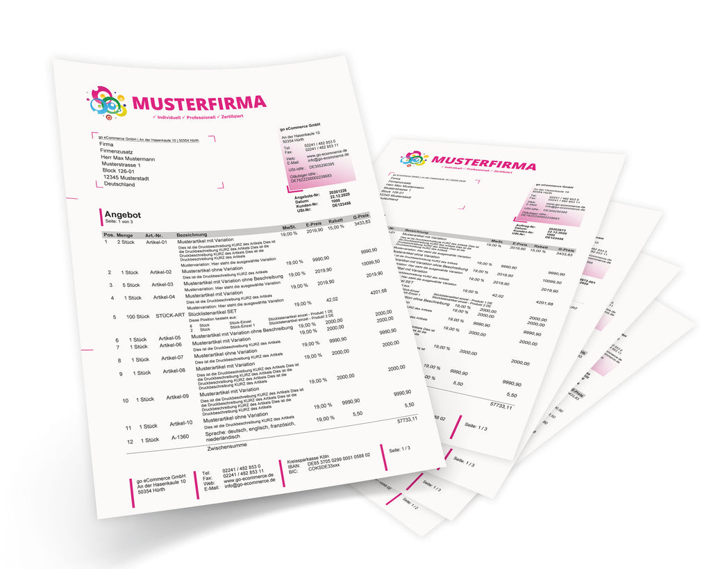 JTL Druckvorlagen (Set) CREATIV 2.0