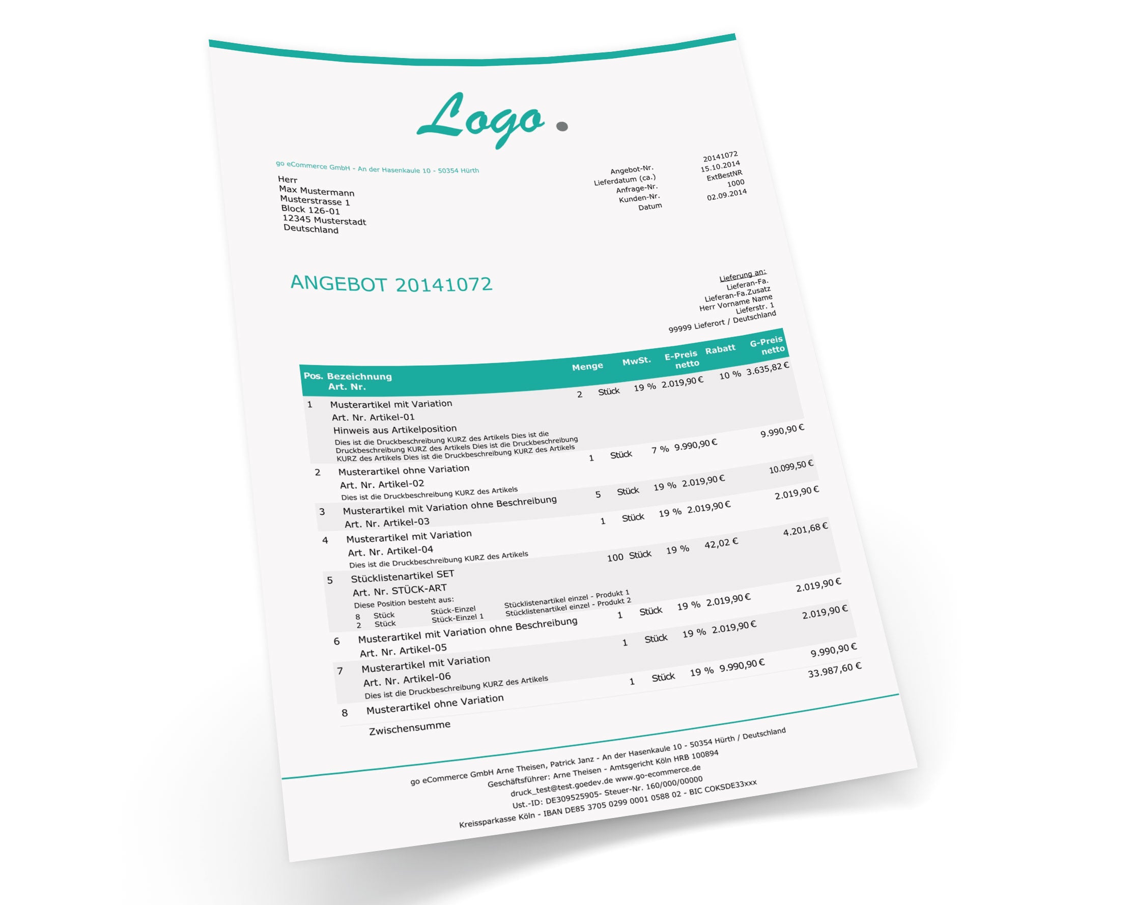 JTL Druckvorlagen (Set) EXCLUSIVE 2.0 inkl. Mailtexte slim