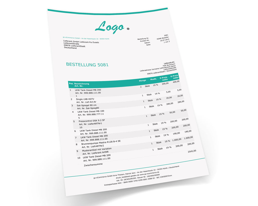 LIEFERANTENBESTELLUNG für JTL-Wawi - EXCLUSIVE