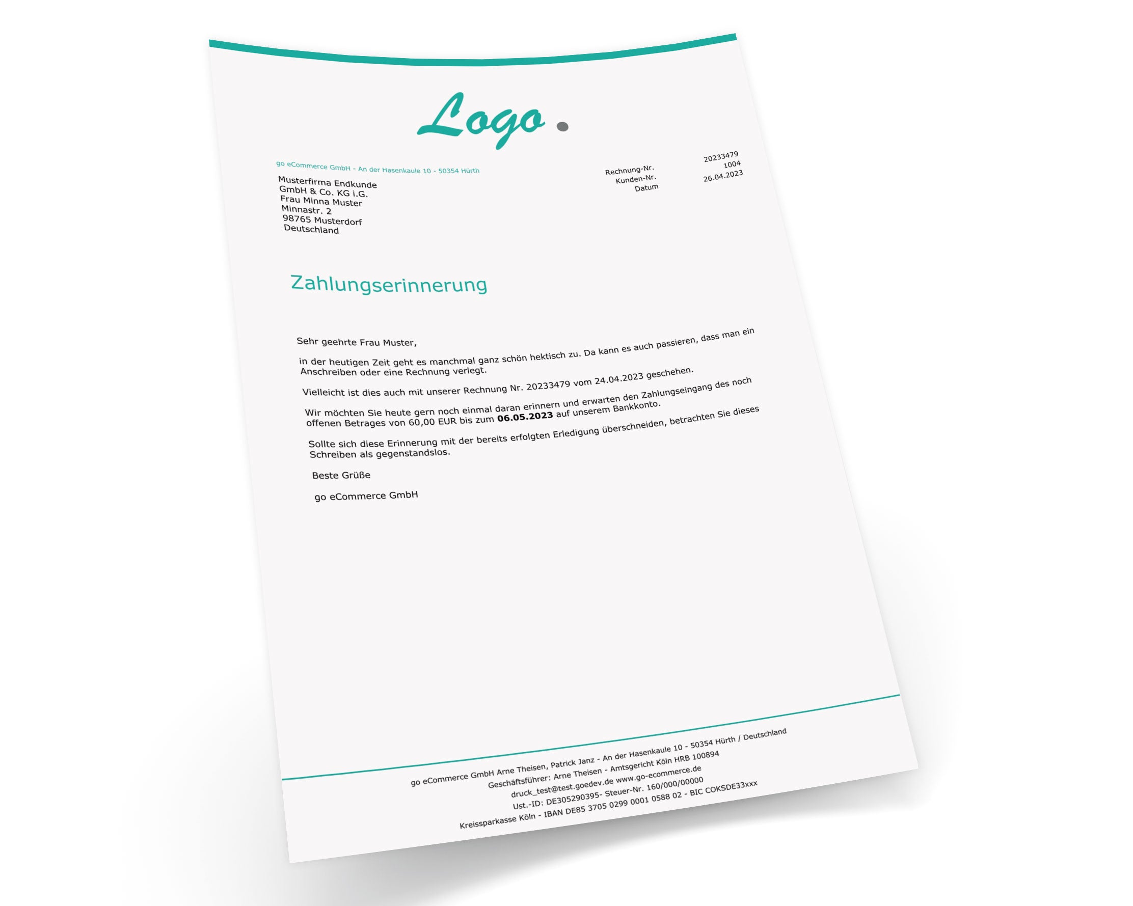 JTL Druckvorlagen (Set) MAHNUNG für JTL Wawi - EXCLUSIVE 2.0