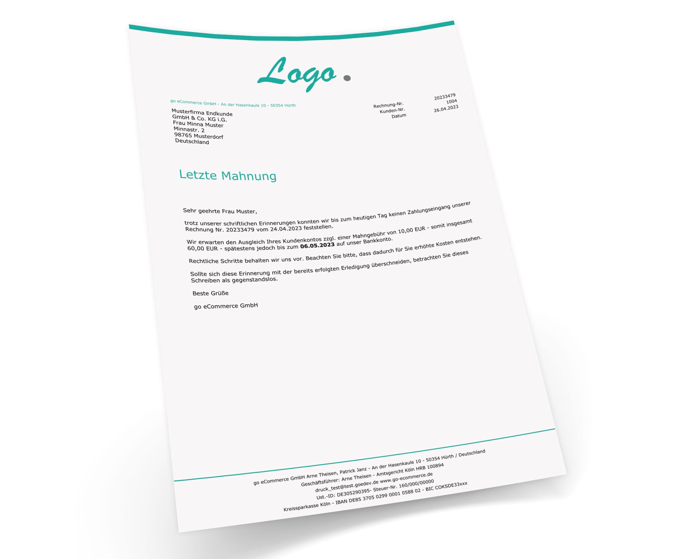 JTL Druckvorlagen (Set) MAHNUNG für JTL Wawi - EXCLUSIVE 2.0