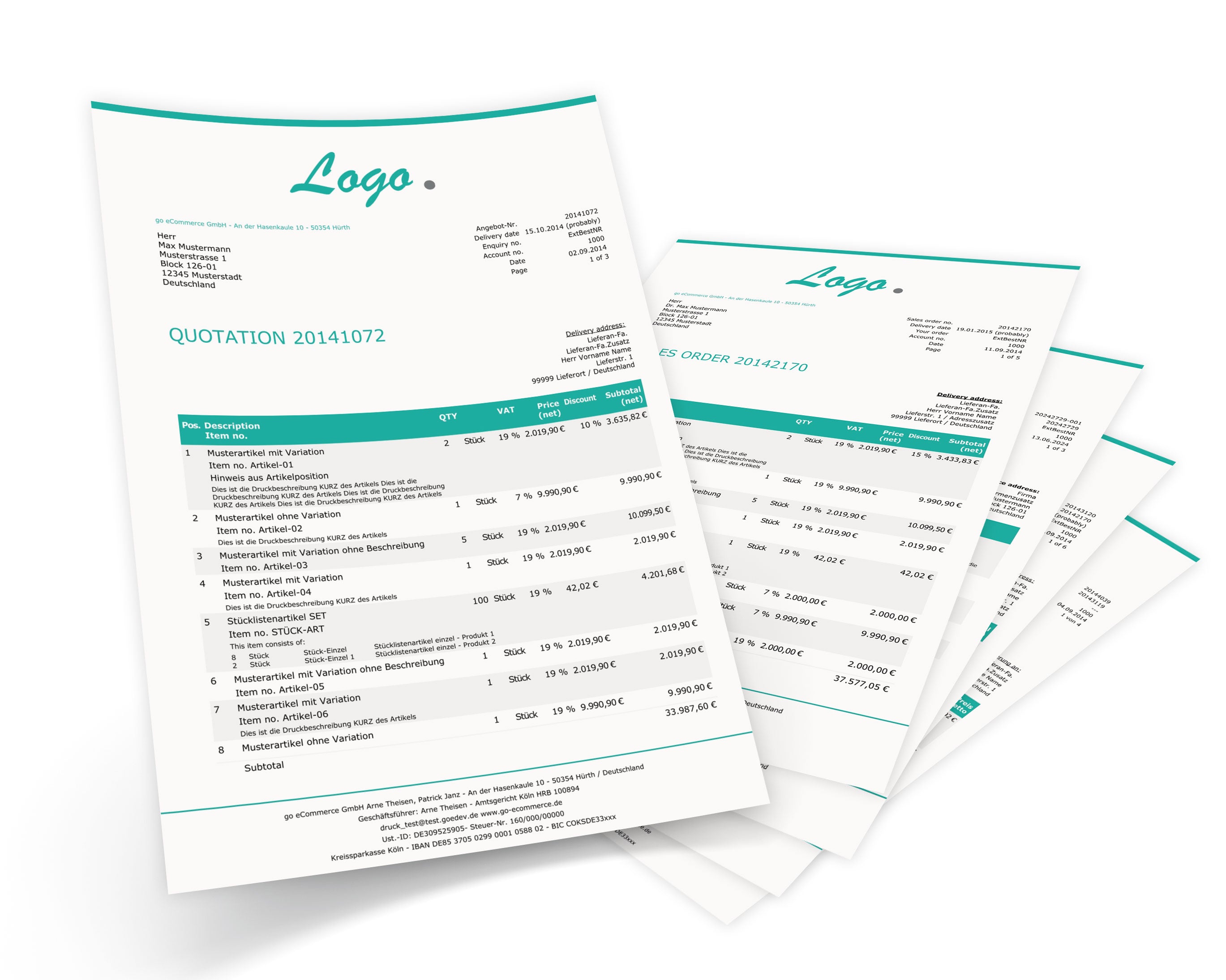 JTL Druckvorlagen (Set) EXCLUSIVE englisch 2.0
