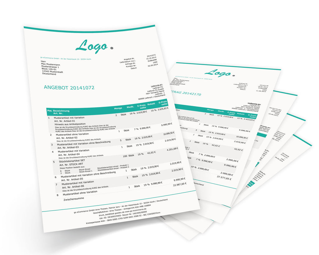 JTL Druckvorlagen (Set) EXCLUSIVE 2.0 inkl. Mailtexte slim