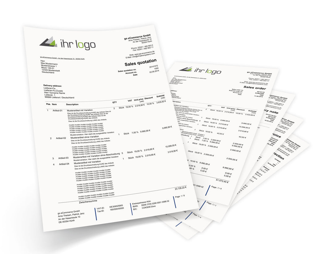JTL Druckvorlagen (Set) FLEXIBLE - B2B/B2C englisch 2.0
