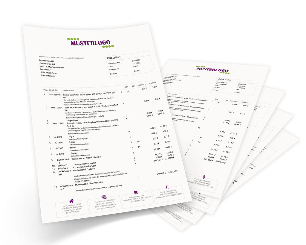 JTL Druckvorlagen (Set) JUSTFINE englisch 2.0