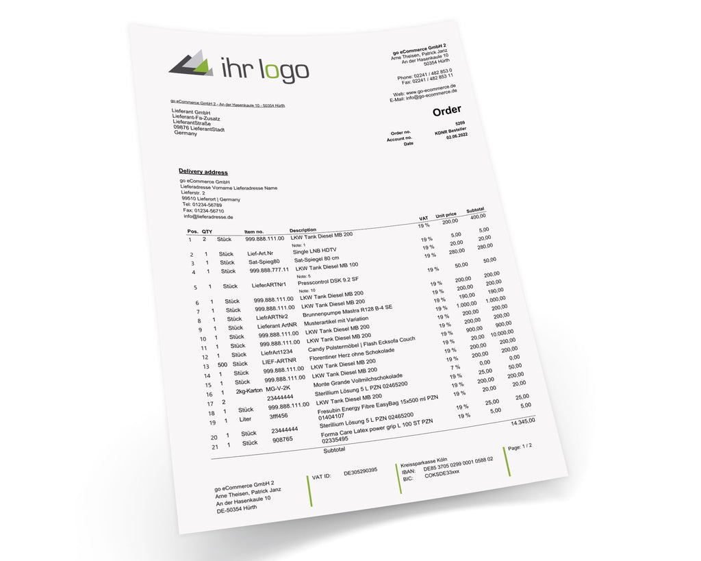 LIEFERANTENBESTELLUNG für JTL-Wawi - FLEXIBLE englisch