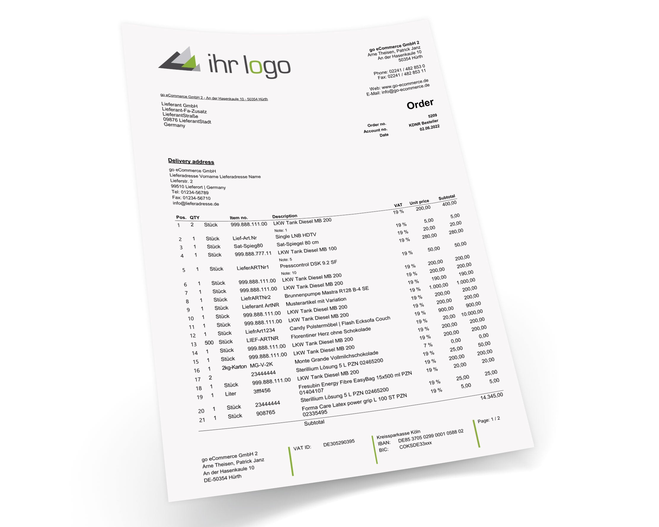 LIEFERANTENBESTELLUNG für JTL-Wawi - FLEXIBLE englisch