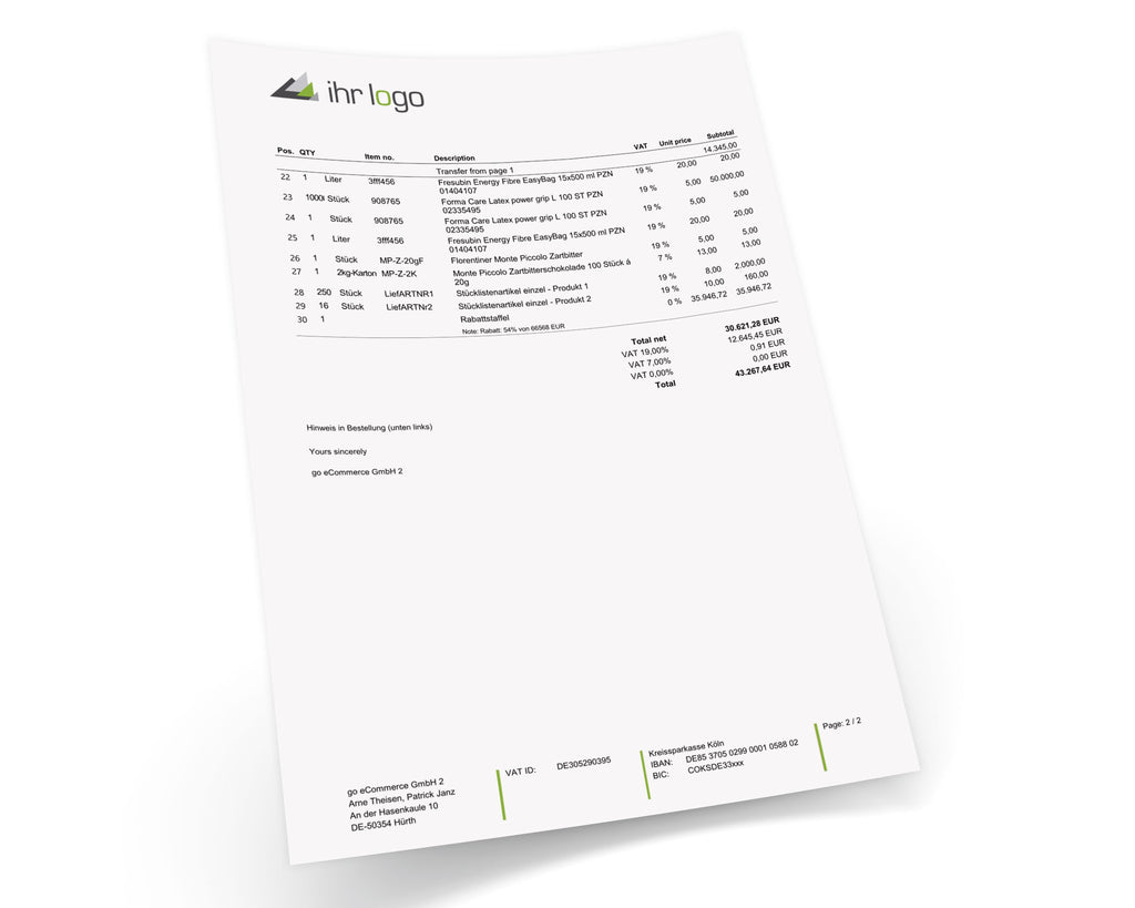 LIEFERANTENBESTELLUNG für JTL-Wawi - FLEXIBLE englisch