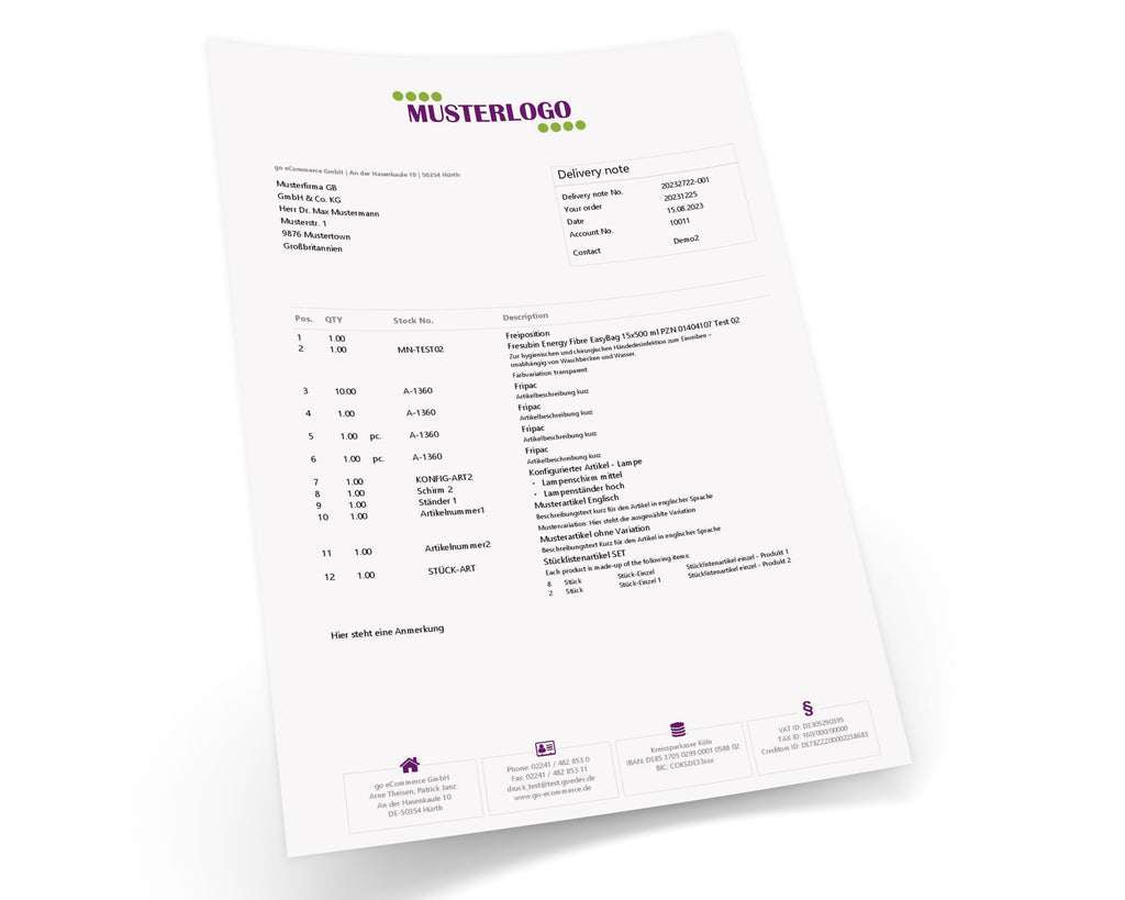 JTL Druckvorlagen (Set) JUSTFINE englisch 2.0