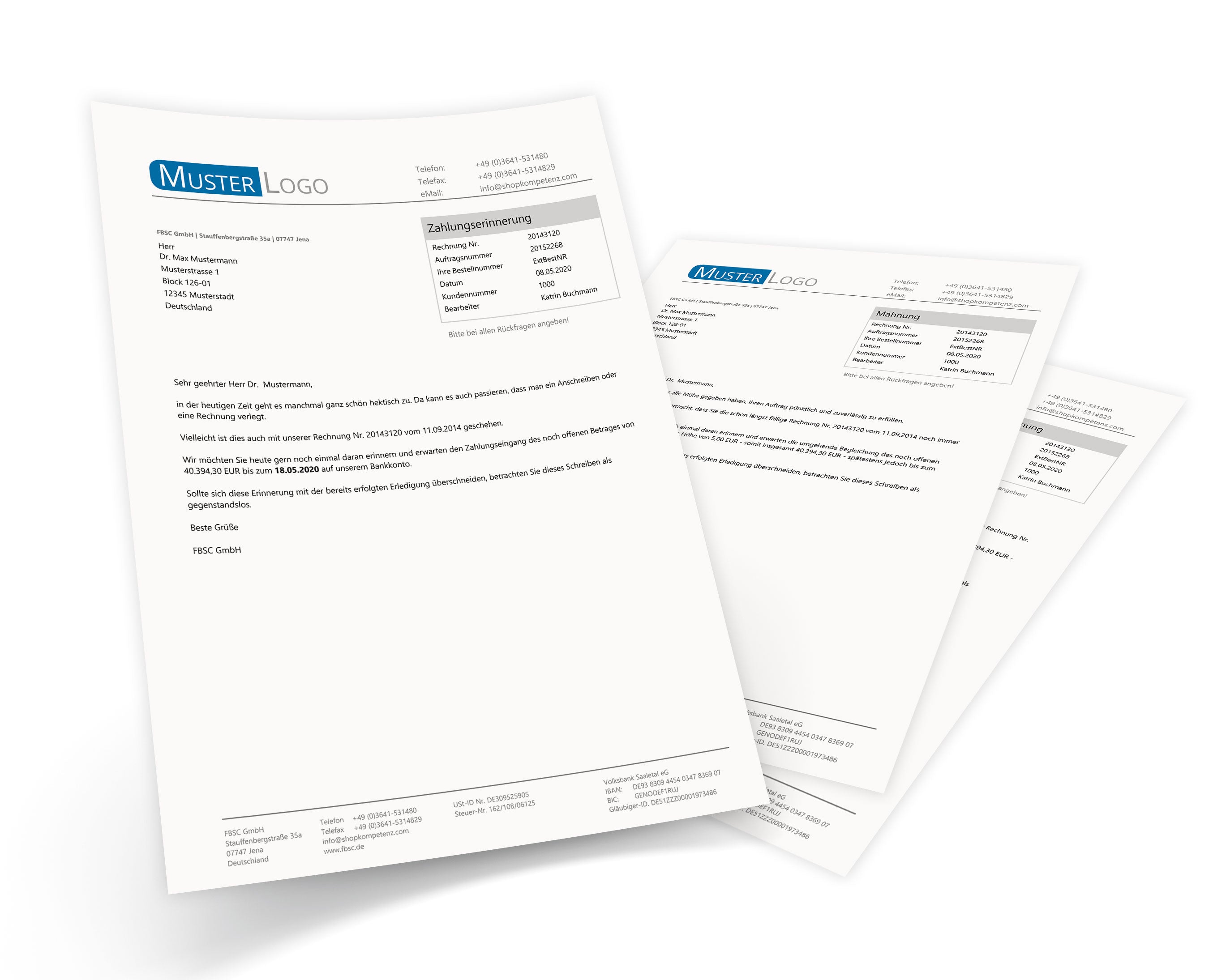 JTL Druckvorlagen (Set) MAHNUNG für JTL Wawi - EXCELLENT 2.0