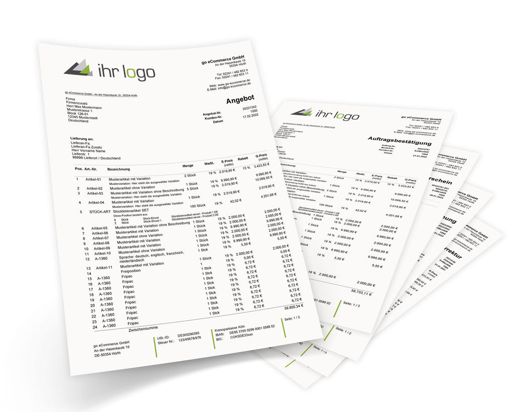 JTL Druckvorlagen (Set) FLEXIBLE - B2B/B2C 2.0