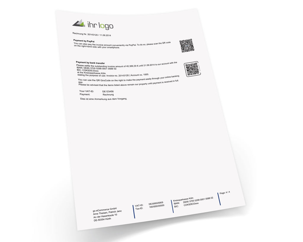 JTL Druckvorlagen (Set) FLEXIBLE - B2B/B2C englisch 2.0