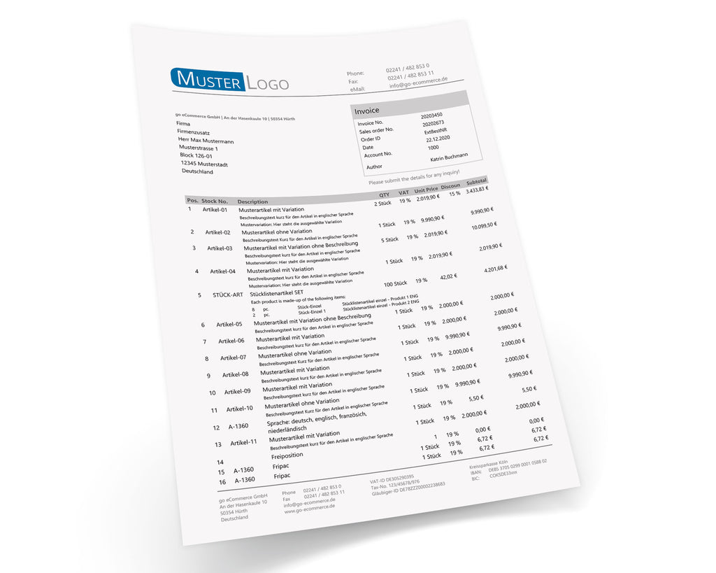 JTL Druckvorlagen (Set) EXCELLENT englisch 2.0