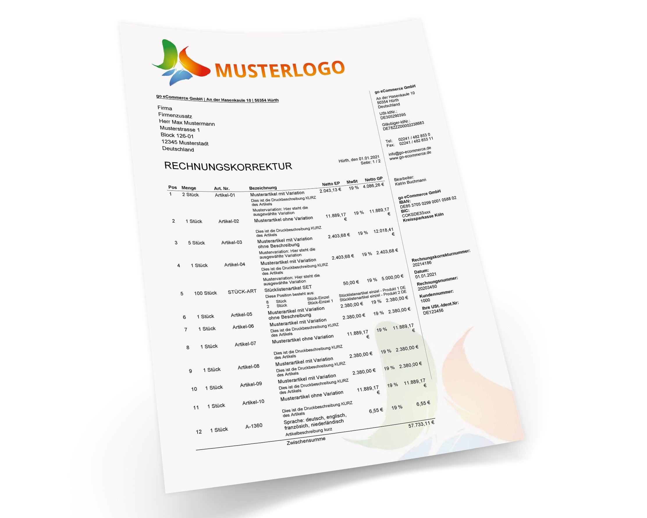 JTL Druckvorlagen (Set) BUSINESS 2.0