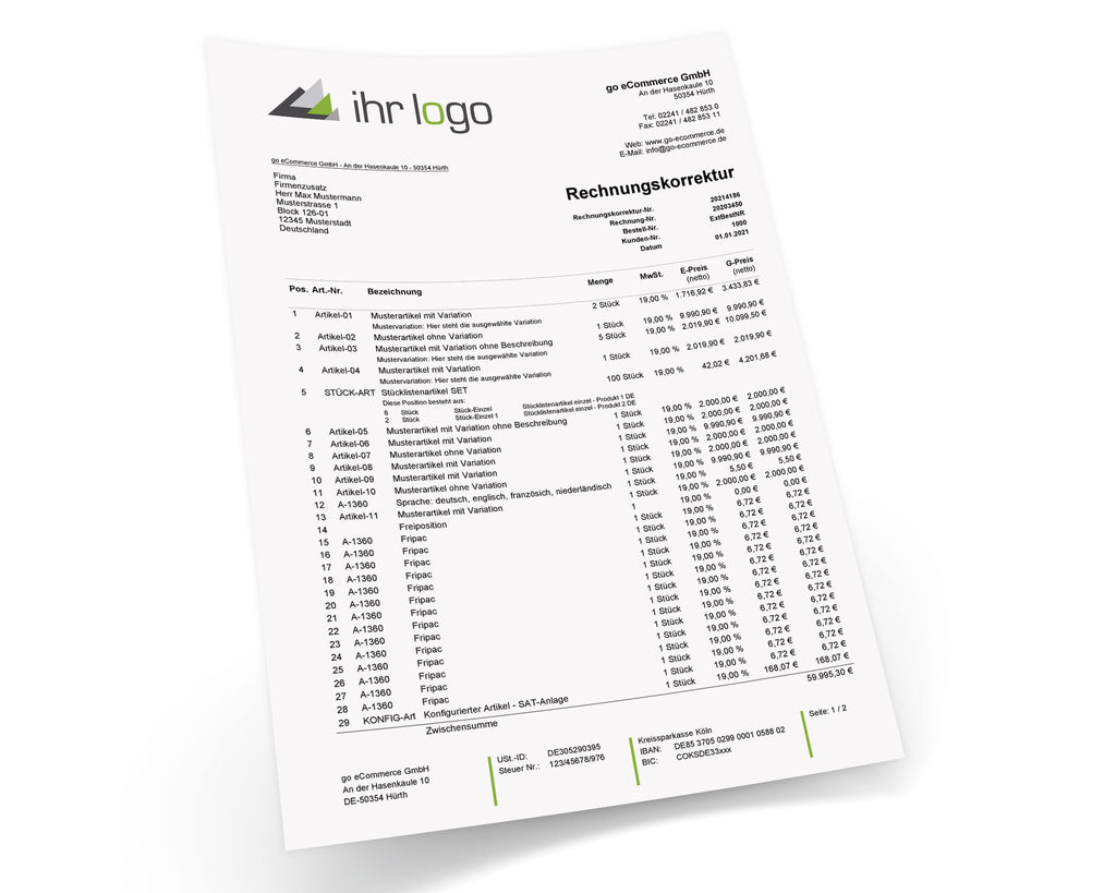 JTL Druckvorlagen (Set) FLEXIBLE - B2B/B2C 2.0