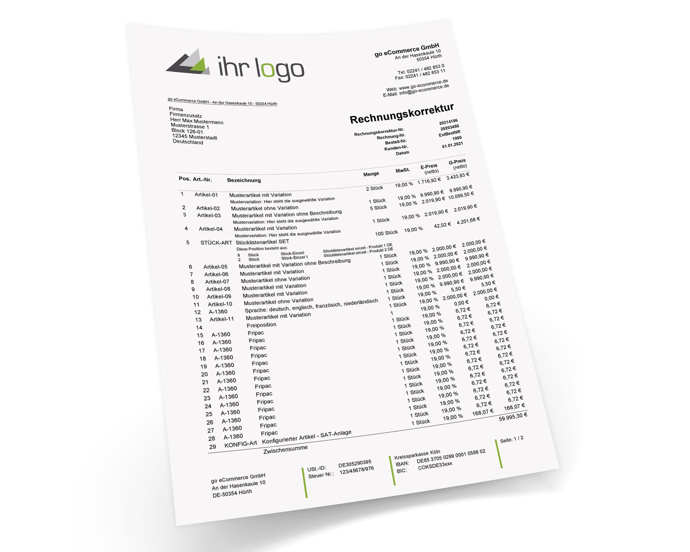 JTL Druckvorlagen (Set) FLEXIBLE - B2B/B2C 2.0